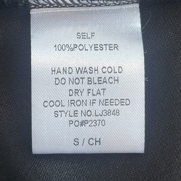 Main Strip Black Zip-Front Belted Dress Moto/Military Fit & Flare Size S - Picture 9 of 14